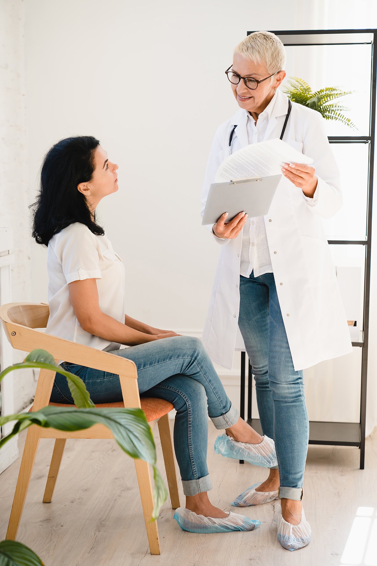 Doctor talking with patient